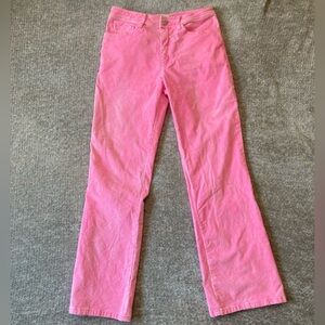 ZADIG & VOLTAIRE Pink Corduroy Pistol Velours Pants Size‎ 36 SMALL Prep Spring
